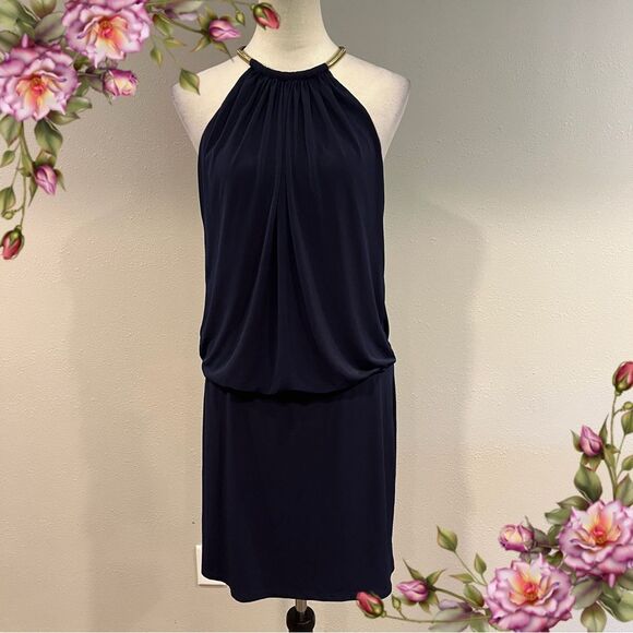 Jessica Simpson Navy Halter mini Dress size 10 - Picture 1 of 12